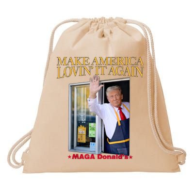 Make American Lovin It Again Funny Trump Drawstring Bag