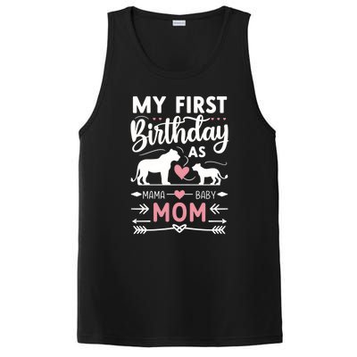 Mom And Lioness And Cub My First Birthday As A Mom Gift PosiCharge Competitor Tank