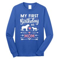 Mom And Lioness And Cub My First Birthday As A Mom Gift Long Sleeve Shirt