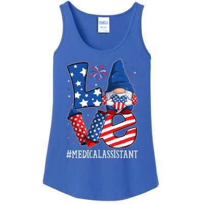 Medical Assistant Love 4th Of July Gnome Usa Patriotic Gift Ladies Essential Tank