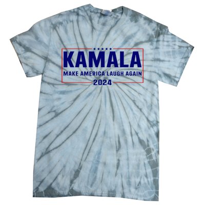 Make America Laugh Again American Flag Kamala 2024 Tie-Dye T-Shirt