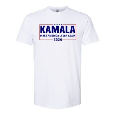 Make America Laugh Again American Flag Kamala 2024 Softstyle CVC T-Shirt