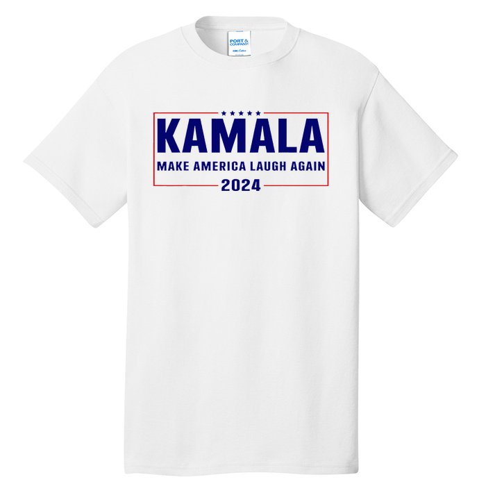 Make America Laugh Again American Flag Kamala 2024 Tall T-Shirt