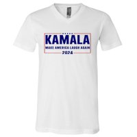 Make America Laugh Again American Flag Kamala 2024 V-Neck T-Shirt