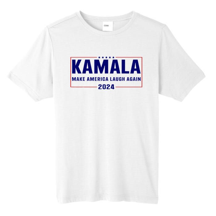 Make America Laugh Again American Flag Kamala 2024 Tall Fusion ChromaSoft Performance T-Shirt