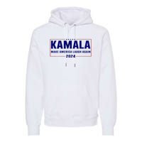 Make America Laugh Again American Flag Kamala 2024 Premium Hoodie