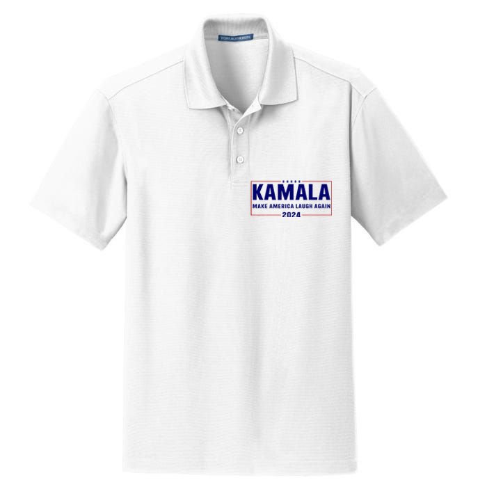 Make America Laugh Again American Flag Kamala 2024 Dry Zone Grid Polo