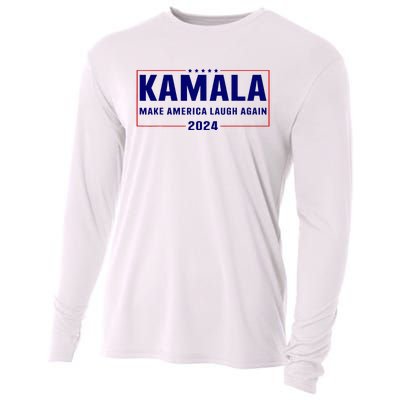 Make America Laugh Again American Flag Kamala 2024 Cooling Performance Long Sleeve Crew