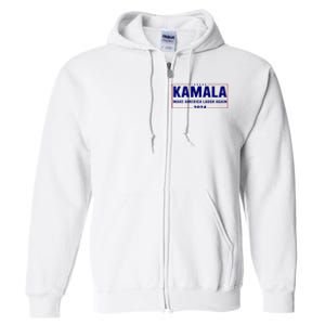 Make America Laugh Again American Flag Kamala 2024 Full Zip Hoodie