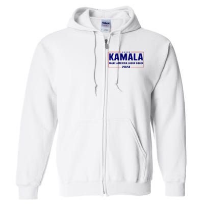 Make America Laugh Again American Flag Kamala 2024 Full Zip Hoodie