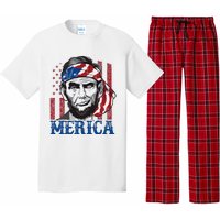 Merica Abraham Lincoln American Flag Pajama Set