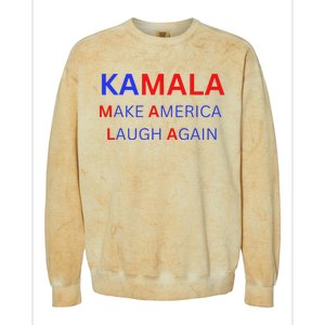 Make America Laugh Again Kamala Harris 2024 Colorblast Crewneck Sweatshirt