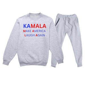 Make America Laugh Again Kamala Harris 2024 Premium Crewneck Sweatsuit Set