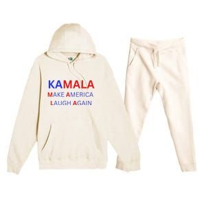 Make America Laugh Again Kamala Harris 2024 Premium Hooded Sweatsuit Set