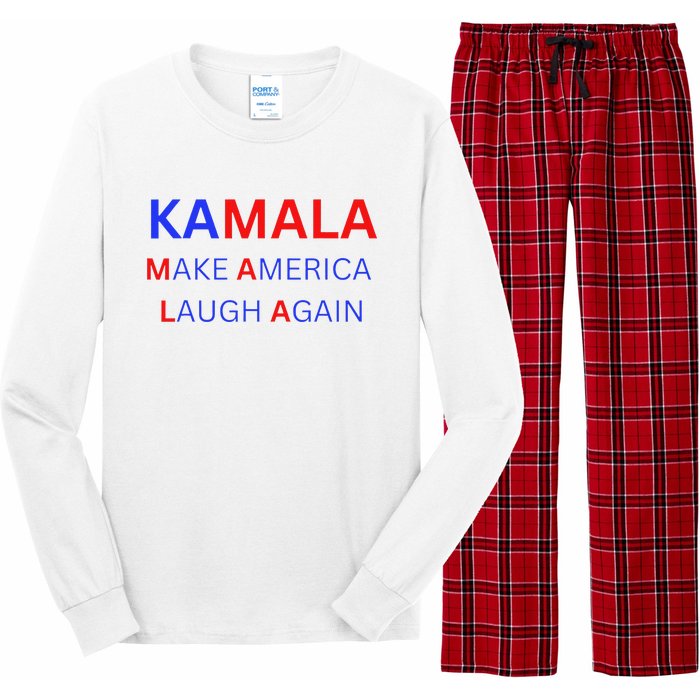 Make America Laugh Again Kamala Harris 2024 Long Sleeve Pajama Set