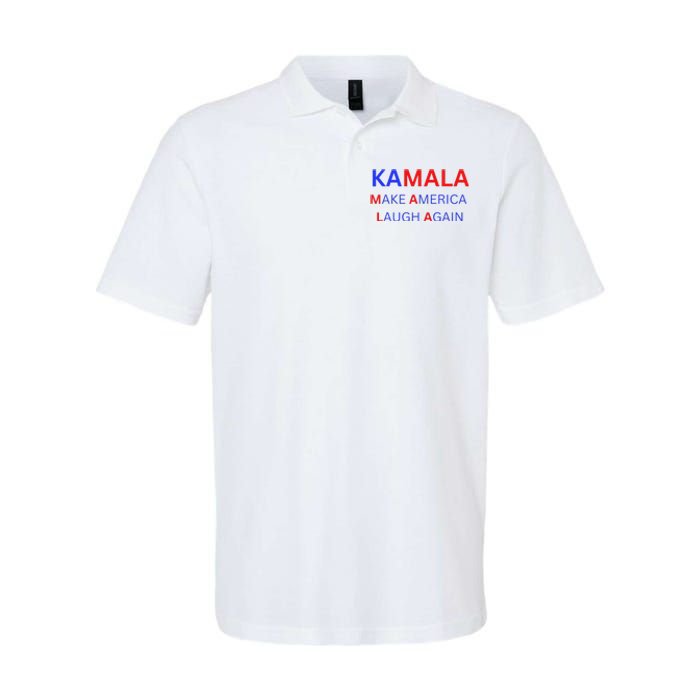 Make America Laugh Again Kamala Harris 2024 Softstyle Adult Sport Polo