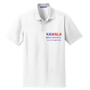 Make America Laugh Again Kamala Harris 2024 Dry Zone Grid Polo