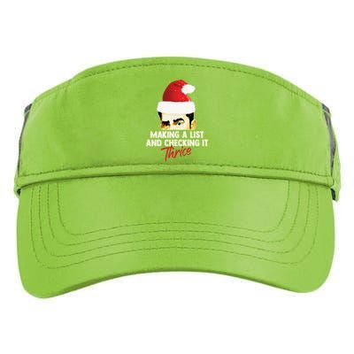 Making A List And Checking It Thrice Funny Christmas Saying Gift Adult Drive Performance Visor