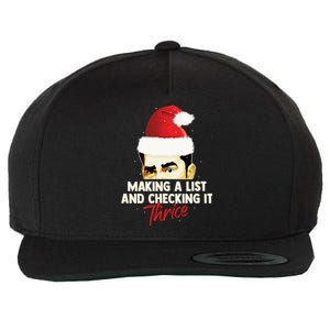 Making A List And Checking It Thrice Funny Christmas Saying Gift Wool Snapback Cap