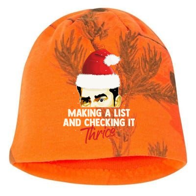 Making A List And Checking It Thrice Funny Christmas Saying Gift Kati - Camo Knit Beanie