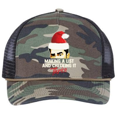 Making A List And Checking It Thrice Funny Christmas Saying Gift Retro Rope Trucker Hat Cap