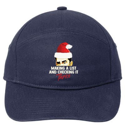 Making A List And Checking It Thrice Funny Christmas Saying Gift 7-Panel Snapback Hat