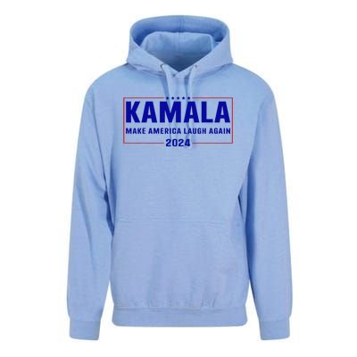 Make America Laugh Again American Flag Kamala 2024 Unisex Surf Hoodie