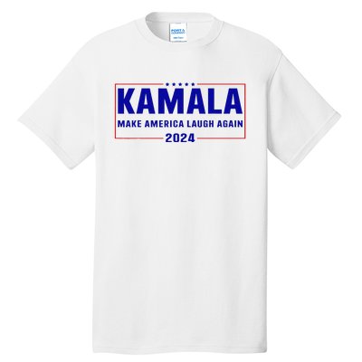 Make America Laugh Again American Flag Kamala 2024 Tall T-Shirt