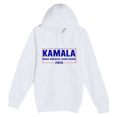 Make America Laugh Again American Flag Kamala 2024 Premium Pullover Hoodie