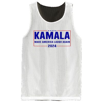 Make America Laugh Again American Flag Kamala 2024 Mesh Reversible Basketball Jersey Tank