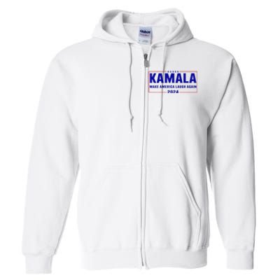 Make America Laugh Again American Flag Kamala 2024 Full Zip Hoodie