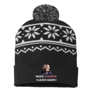 Make America Laugh Again Vote 2024 |Kamalaharris USA-Made Snowflake Beanie