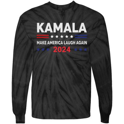 Make America Laugh Again 2024 Tie-Dye Long Sleeve Shirt