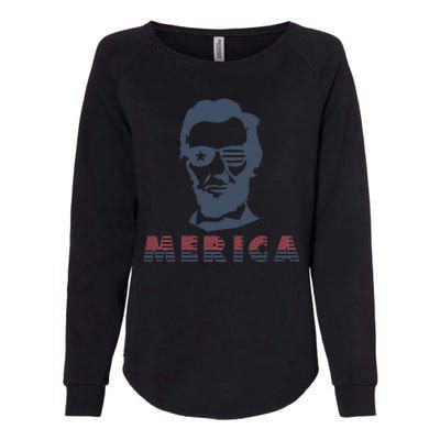 Merica Abe Lincoln Womens California Wash Sweatshirt