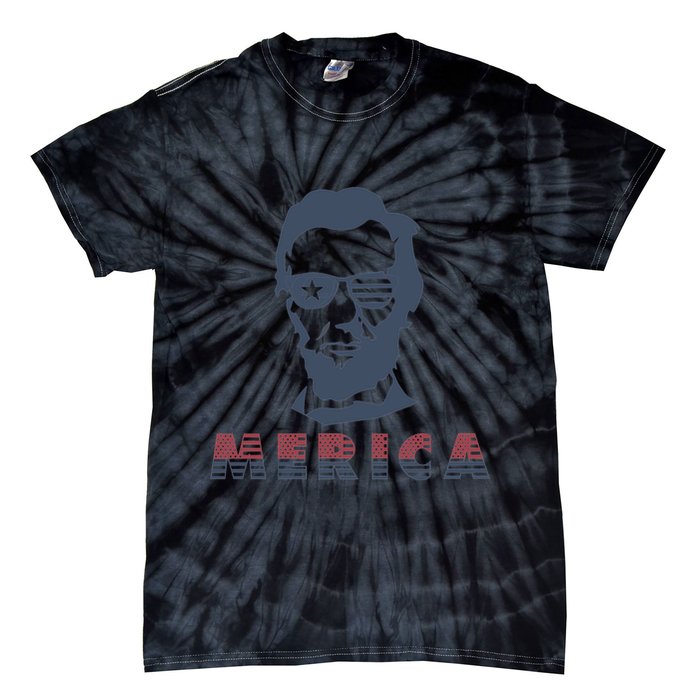 Merica Abe Lincoln Tie-Dye T-Shirt