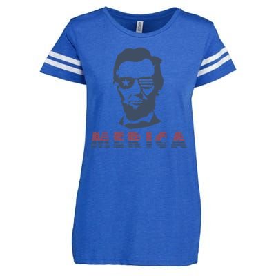 Merica Abe Lincoln Enza Ladies Jersey Football T-Shirt