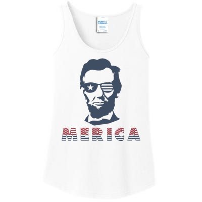 Merica Abe Lincoln Ladies Essential Tank