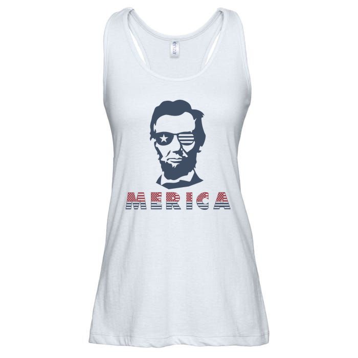 Merica Abe Lincoln Ladies Essential Flowy Tank