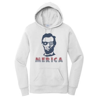 Merica Abe Lincoln Women's Pullover Hoodie