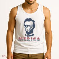 Merica Abe Lincoln Tank Top