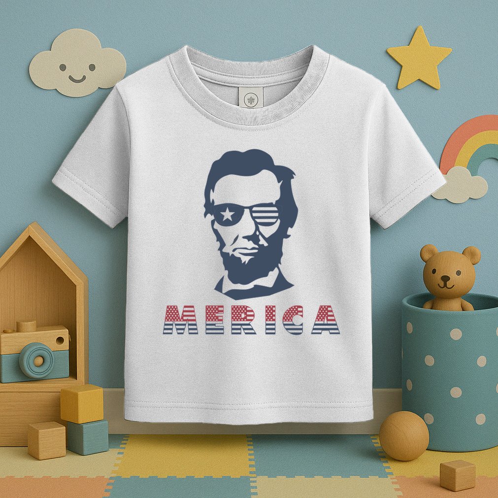 Merica Abe Lincoln Toddler T-Shirt