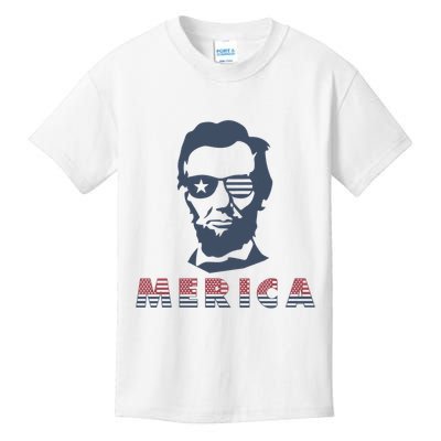Merica Abe Lincoln Kids T-Shirt