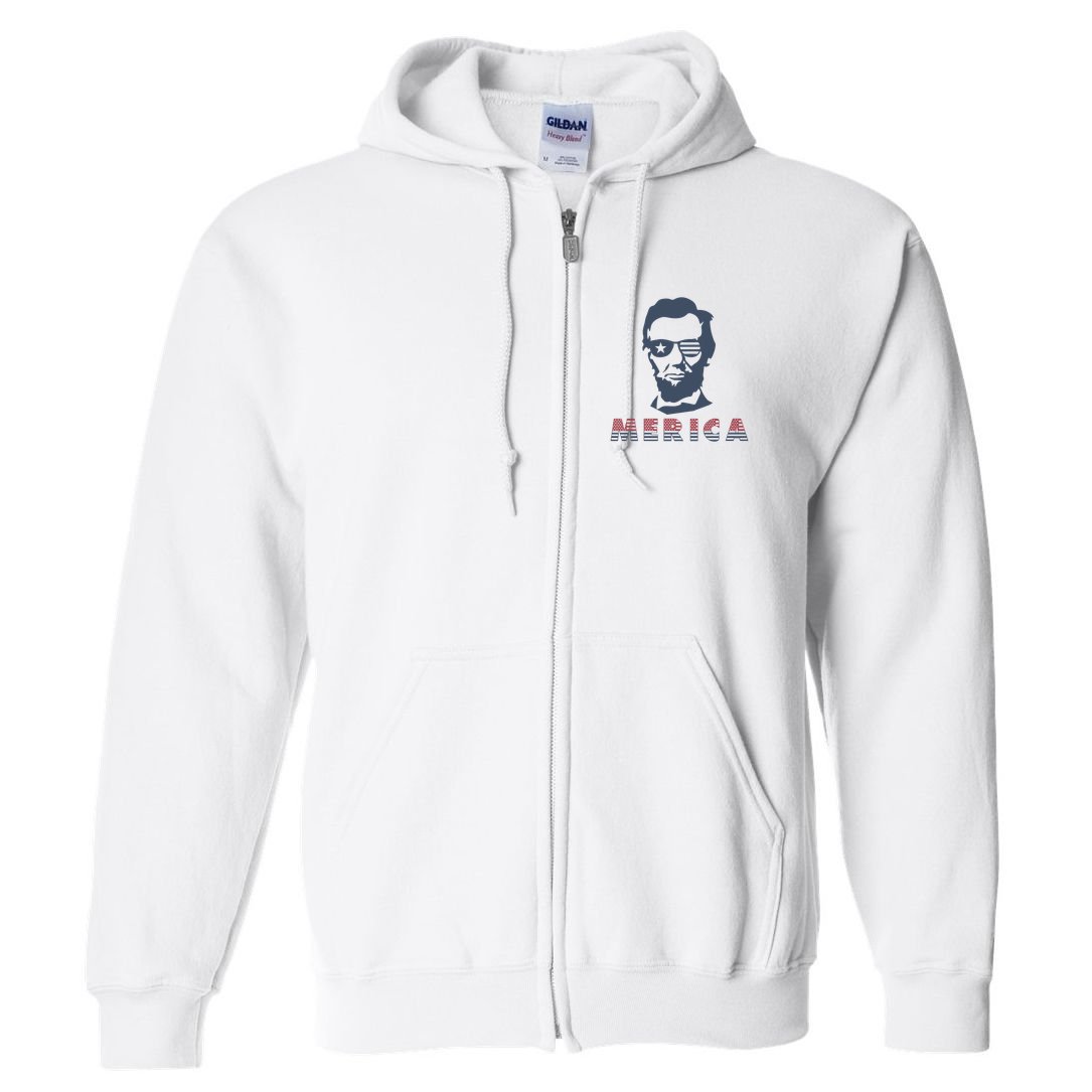 Merica Abe Lincoln Full Zip Hoodie