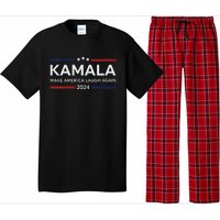 Make America Laugh Again American Flag 2024 V Neck Pajama Set