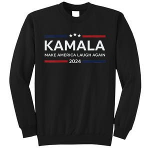 Make America Laugh Again American Flag 2024 V Neck Tall Sweatshirt