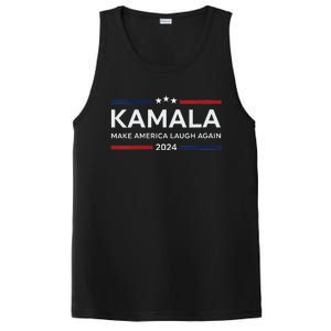 Make America Laugh Again American Flag 2024 V Neck PosiCharge Competitor Tank