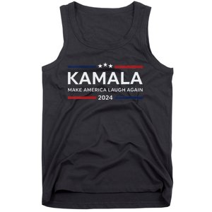 Make America Laugh Again American Flag 2024 V Neck Tank Top