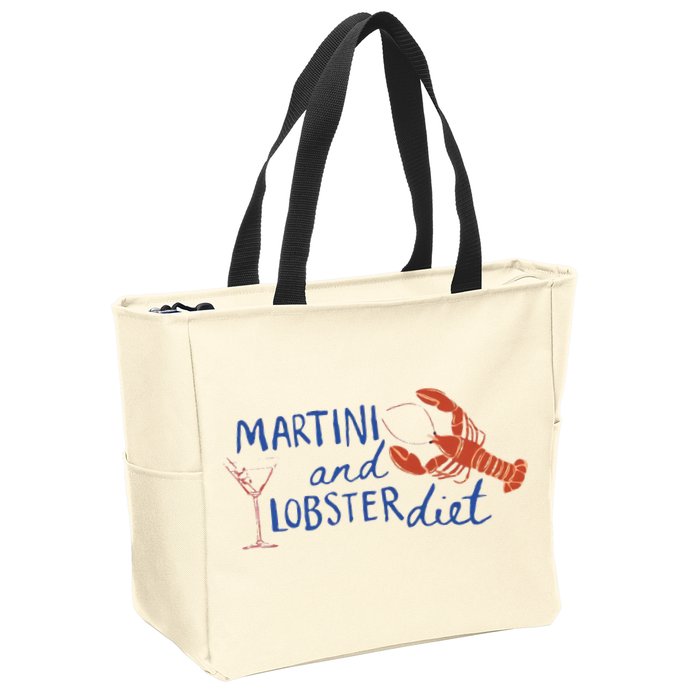 Martini And Lobster Diet Martini Aesthetic Fisherman Core Zip Tote Bag