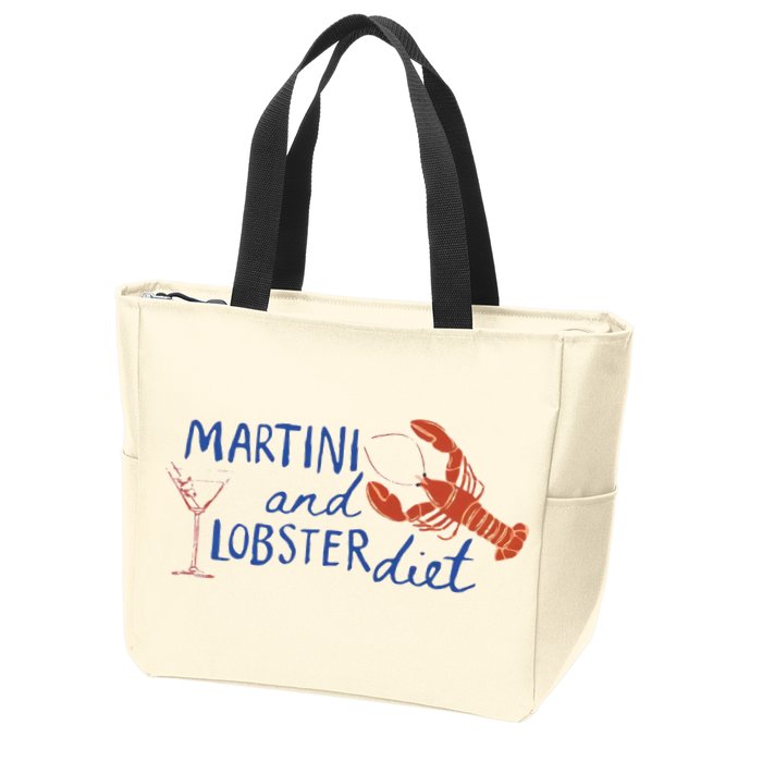 Martini And Lobster Diet Martini Aesthetic Fisherman Core Zip Tote Bag