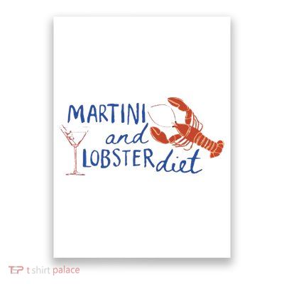 Martini And Lobster Diet Martini Aesthetic Fisherman Core Poster